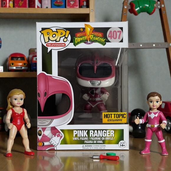 Funko Pop Unopened Pink Ranger 407 Mighty Morphin' Power Rangers Exclusive - Picture 1 of 9